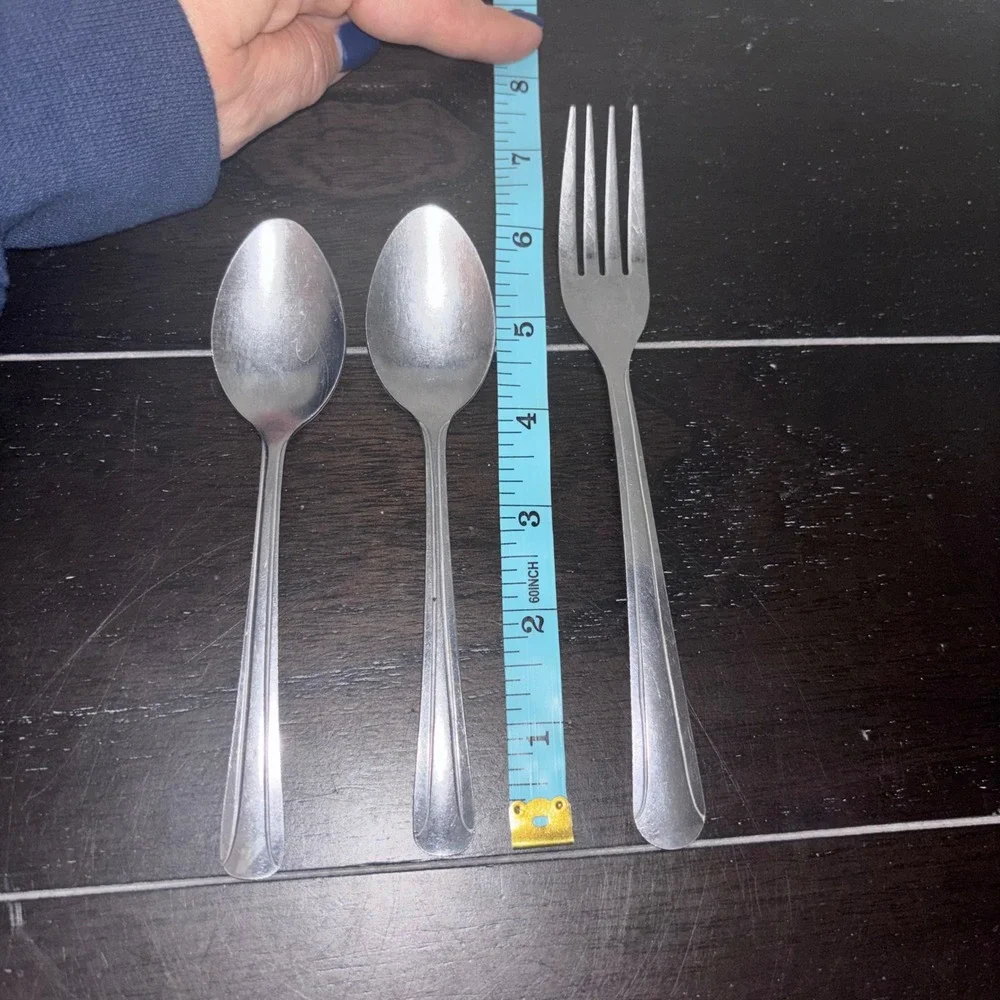 DELCO Flatware Set | 2 Spoons 1 Fork | Silverware Utensils‎ | Replacement Pieces